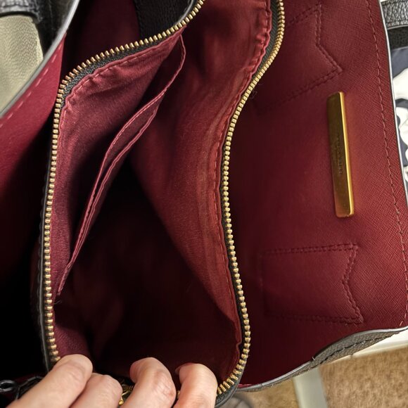 Large Black Pebbled Leather Michael Kors Tote - Picture 5 of 6